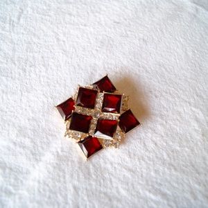 Red and Gold Brooch